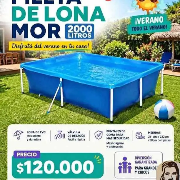 Pileta de lona Mor 2.000 litros