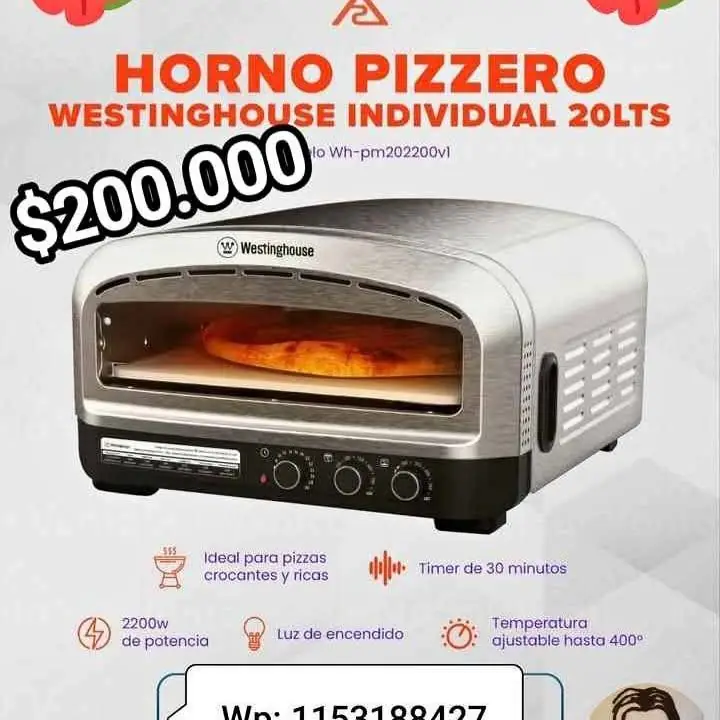 Horno pizzero Westinghouse individual lts 20