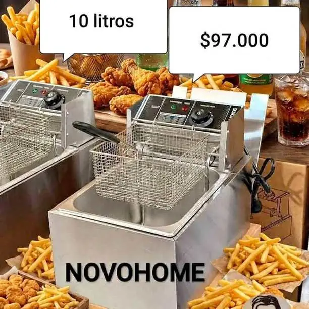 Freidora eléctrica de aceite Novohome 10lts