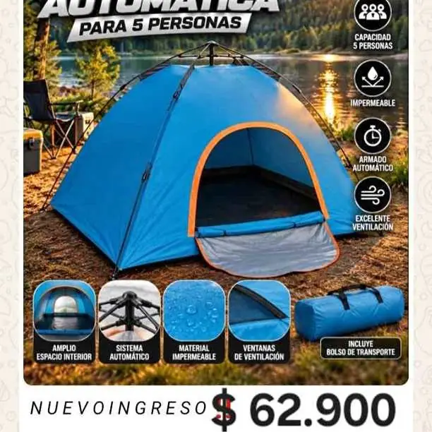 Carpa Automática para 5 personas
