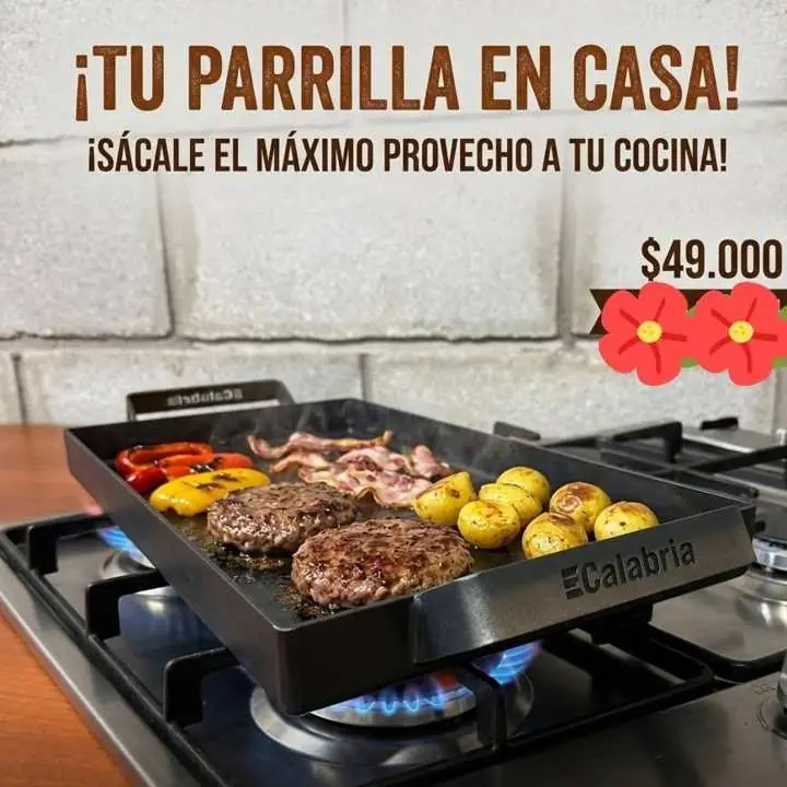 Plancheta calabria y prensa hamburguesa