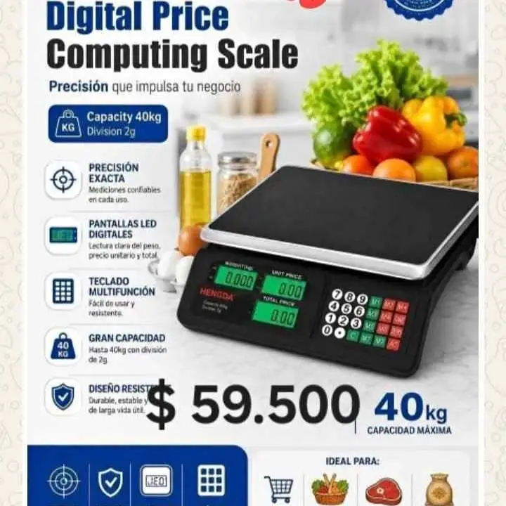 Balanza comercial digital 40 kg