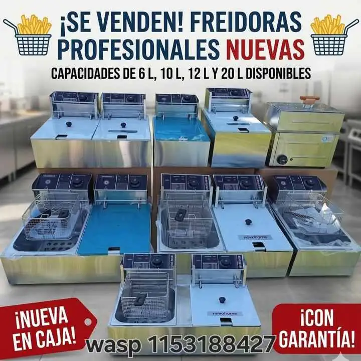 Freidoras comerciales, nuevas en caja., 10 , 12 , y 20 litros