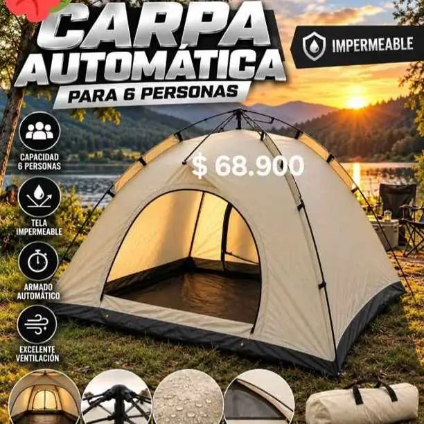 Carpa Automática para 6 personas