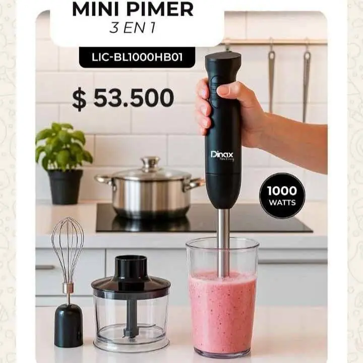 Minipimer 3 en 1 Dinax 1000 W
