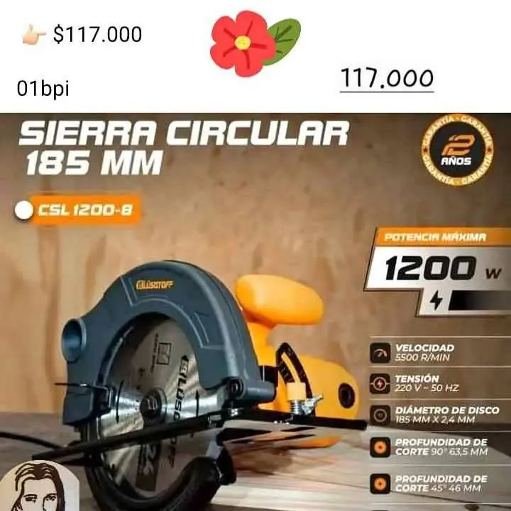 Cierra circular Lusqtoff 1200 w