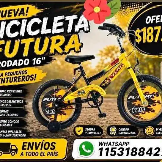 Bicicleta R 18 con rueditas