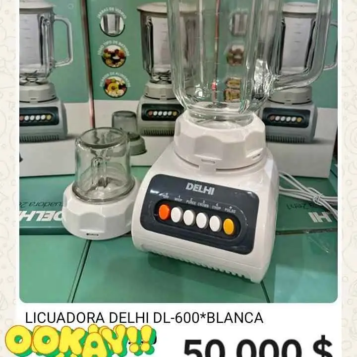 Licuadora Delhi 2 en 1 con molinillo , jarra de vidrio