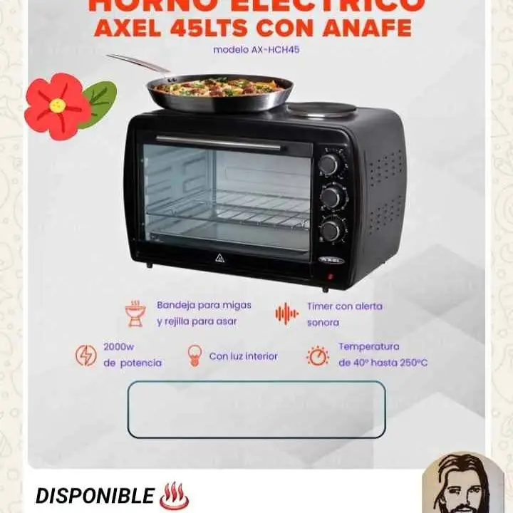 Horno electrico con anafe doble