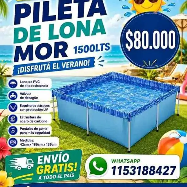 Pileta de lona Mor lts 1.500