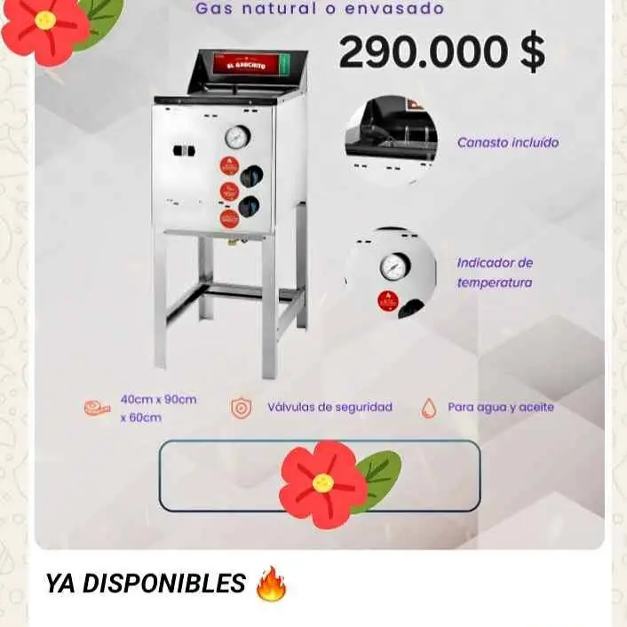 Freidora sol real el gauchito 10 lts