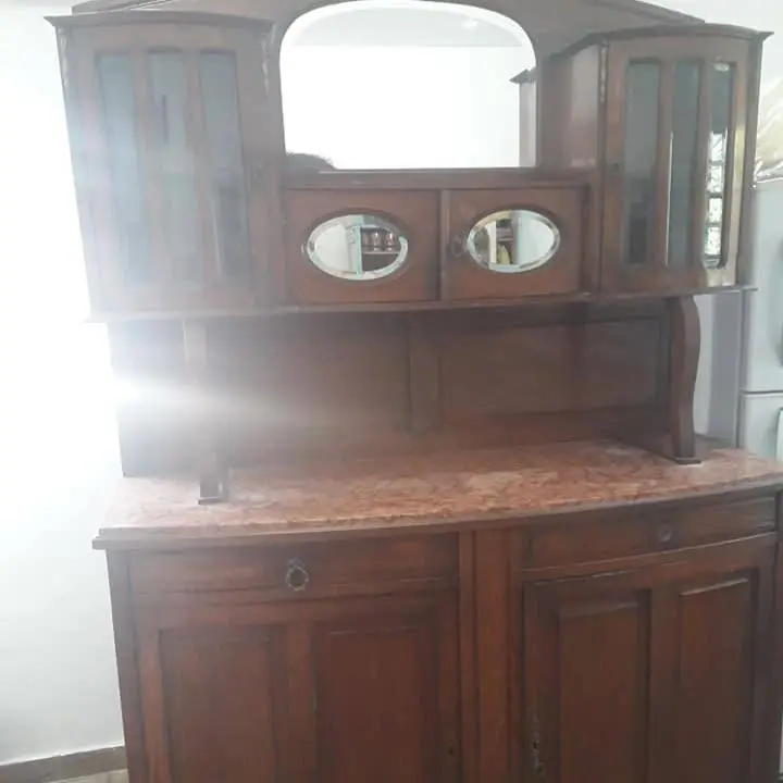 Aparador antiguo roble marmol
