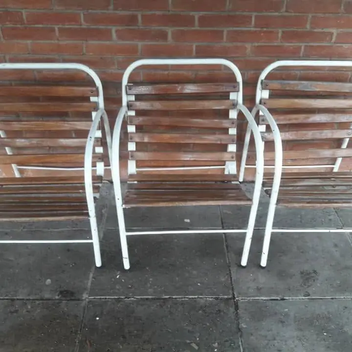 Oferta!sillones de caño y madera 3 x 1200