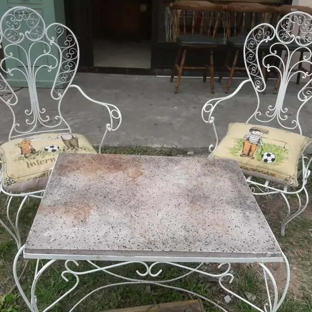 Juego de jardín 2 sillones y mesa