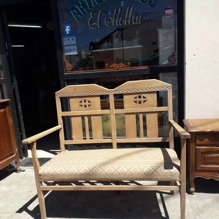 Sillon antiguo 2 cuerpos madera lavada