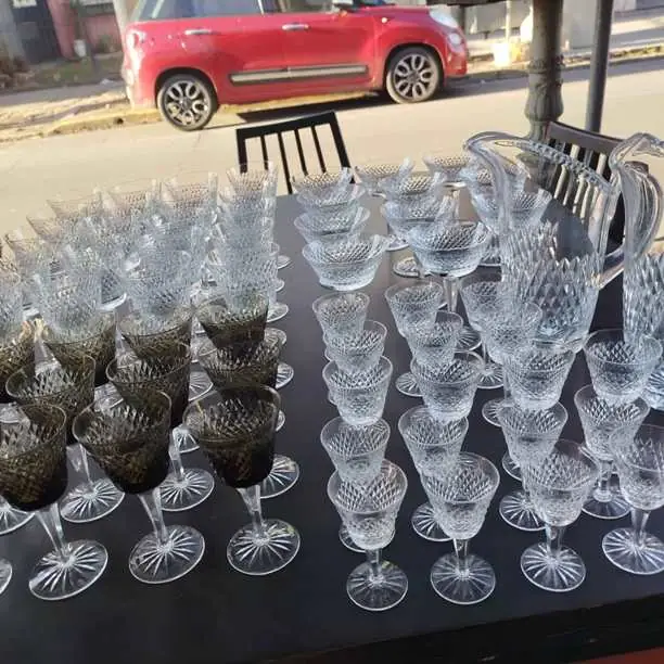 Juego de copas de cristal