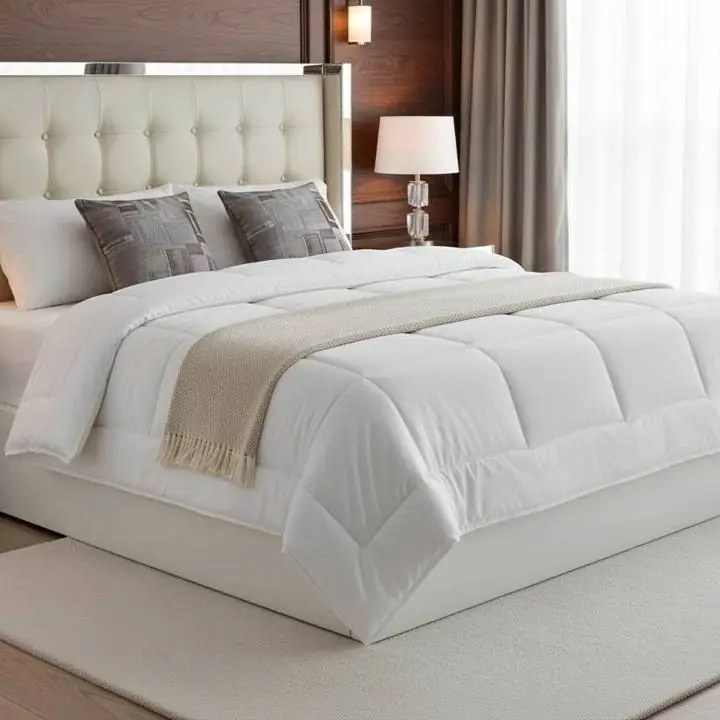Acolchado plumón hotelero pluma ecológica ecodown hotel blanco mullido 230 x 250 cm