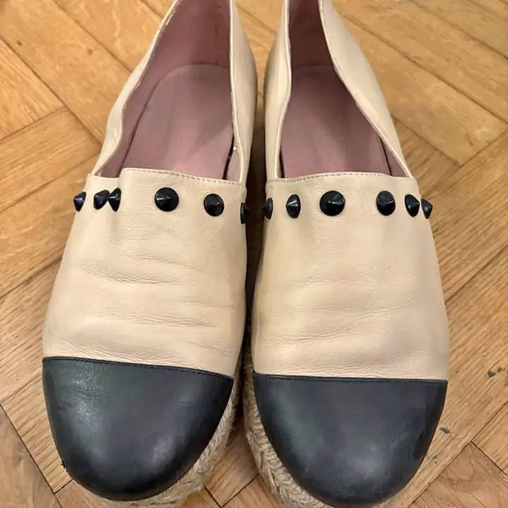 Zapatos taco de yute mocasines panchas sibyl vane talle 40