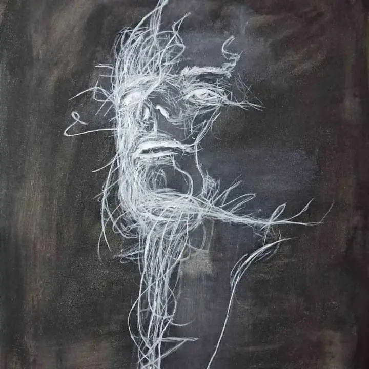Obra de arte sin bastidor 70x50 cm acrílico sobre tela sin bastidor Instagram: Drozter