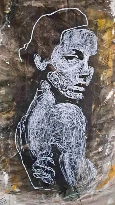 Obra de Arte original. Pieza única. Pintado a mano con firma de autor. 50x70 cm con firma