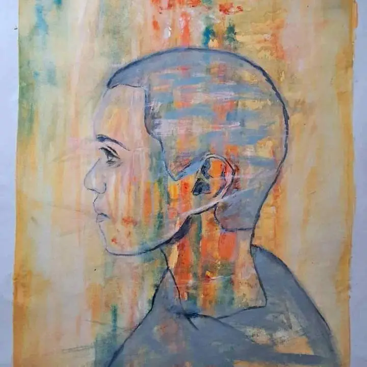 Obra de arte Drozter 50x70 pieza única acrilico sobre tela