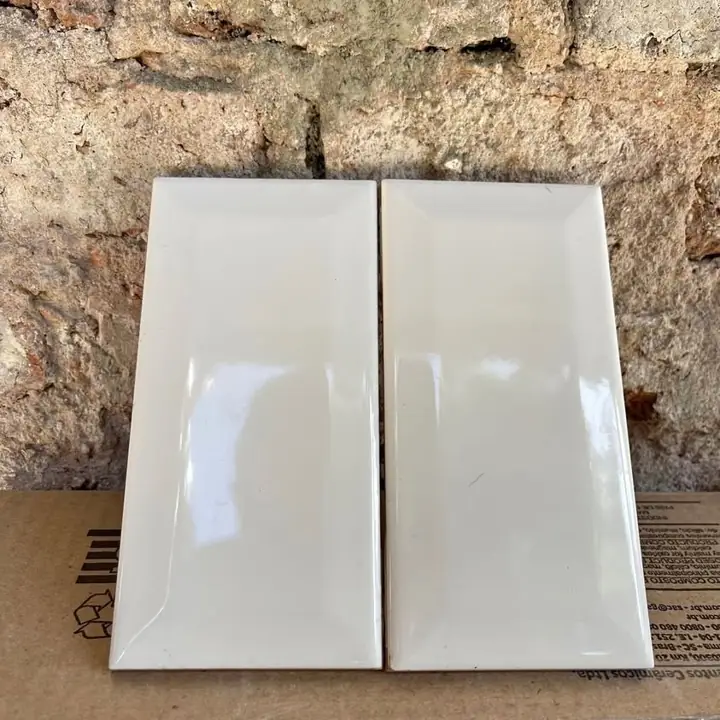 X5 Metros Azulejos Subway Blanco Brillante Biselado 7.7x15.4 ¡Primera Calidad! (Envíos a Domicilio)