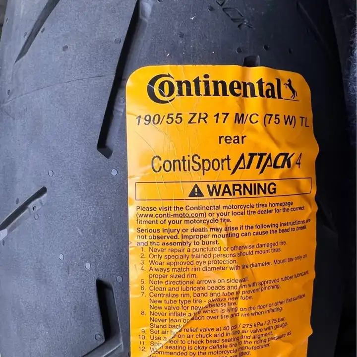 Neumático Continental ContiSportAttack 4 190/55ZR17 75w (Alemania) (Envíos a Domicilio)