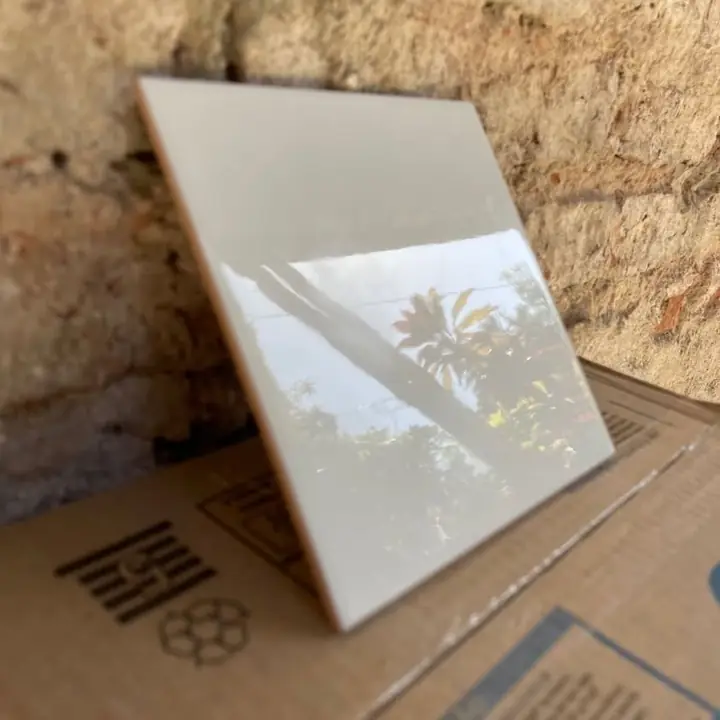 Azulejo Blanco Liso Brillante 15.5x15.5 (Ceral) Primera Calidad (Envíos a Domicilio)