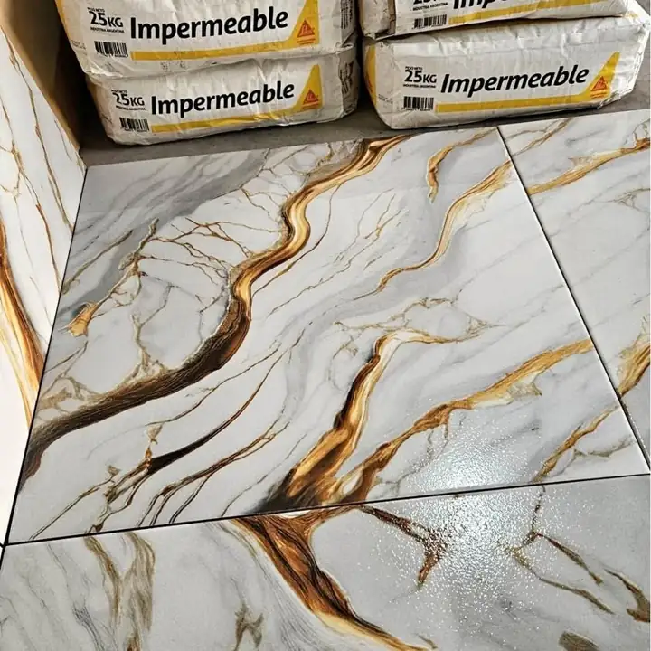 Cerámica "Marmol Gold” 45X45cms Primera Calidad - Envíos a Domicilio