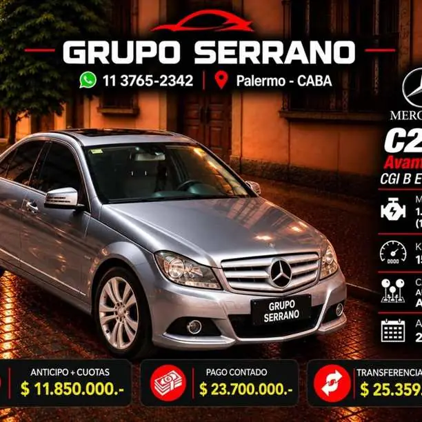 2012 Mercedes benz C200 Avantgarde CGI B Efficiency