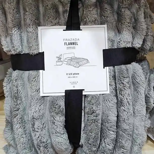 Manta Flannel Acanalada