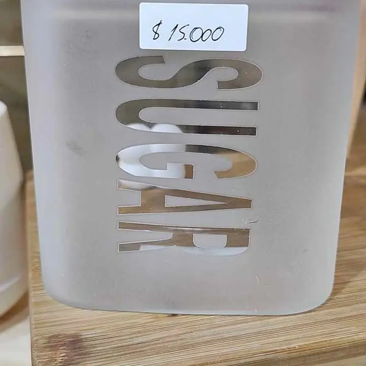Frasco Vidrio Sugar Tapa Bambu