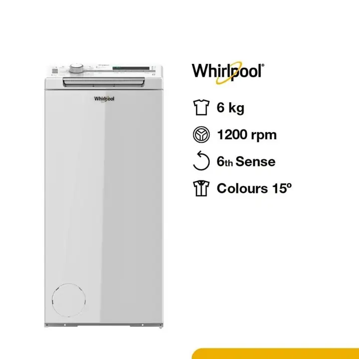 Lavarropas Whirlpool color blanco 6K SENSE 6TO WC560ZB