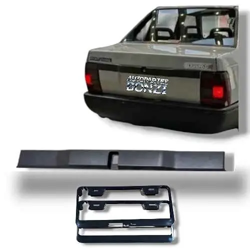 Kit moldura larga baul de Fiat Duna del 92 al 95 más x 2 Marco Porta patente