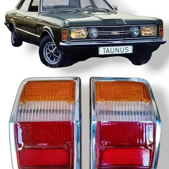 Kit x 2 lentes traseros para faro de Ford Taunus tricolor modelo 74 al 80