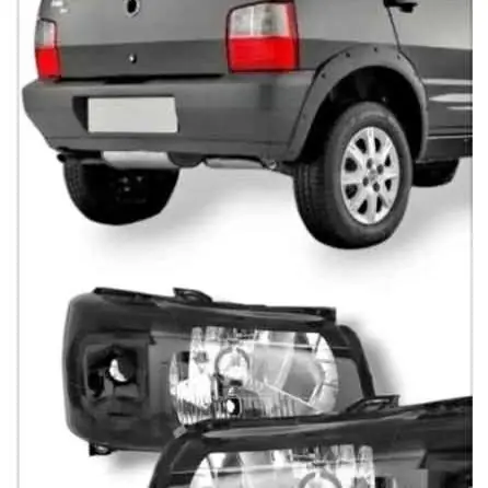 Ópticas x 2 delanteras de Fiat Fiorino Uno fire modelo 04 al 14 ( aro negro)
