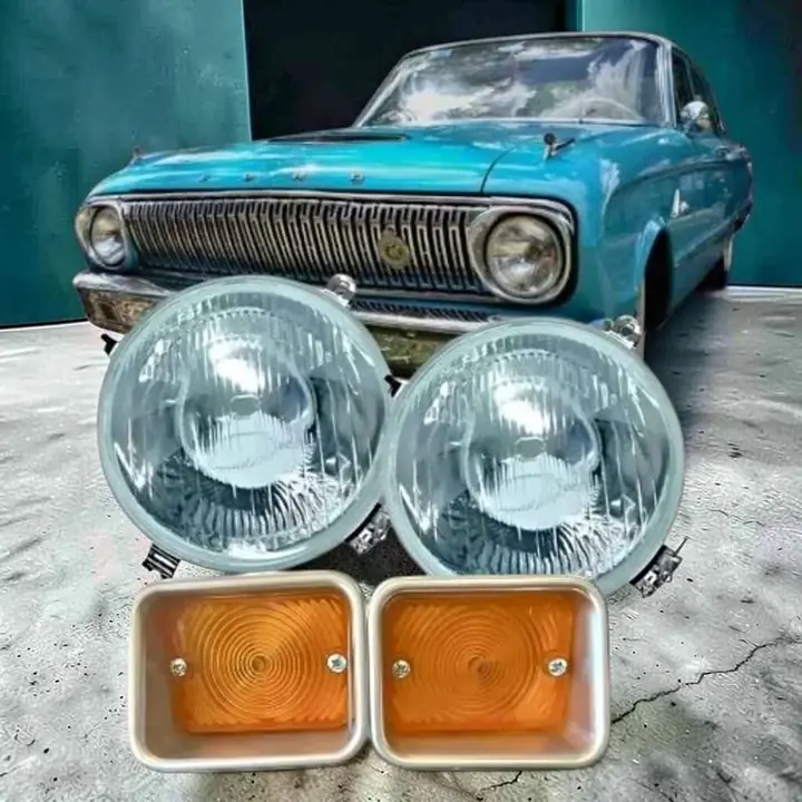 Juego de opticas delanteras más giros ámbar delantero de Ford Falcón del 62 al 72