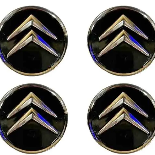 Kit x 4 de centro de rueda para Citroen C3 C4 Berlingo Ds3 negro