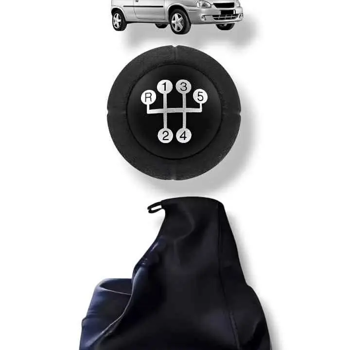 Combo de perilla de palanca más fuelle de Chevrolet Corsa/ corsa classic Color negro