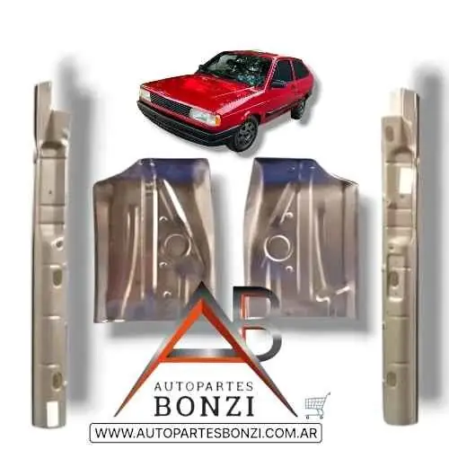 Kit de pisos delanteros más juego de contrazocalos de VW Gol G1 Senda Gacel Saveiro
