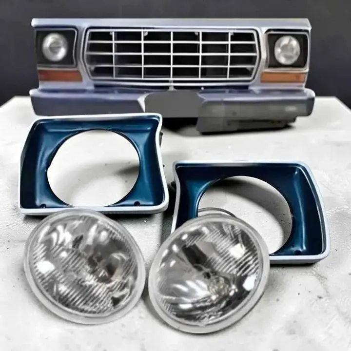Kit de aros de faro más opticas de Ford F 100 del 74 al 81