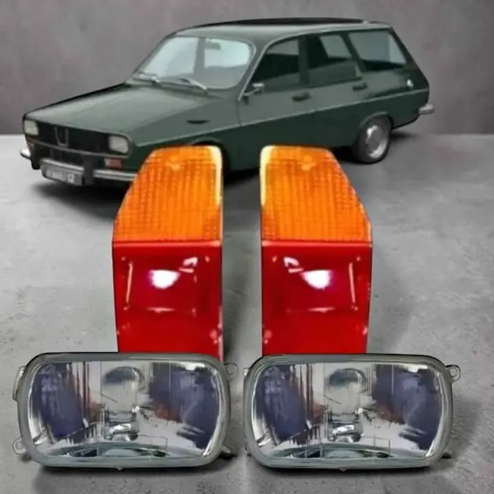 Combo opticas delanteras más lentes de faros traseros Renault 12 Break 71 al 94