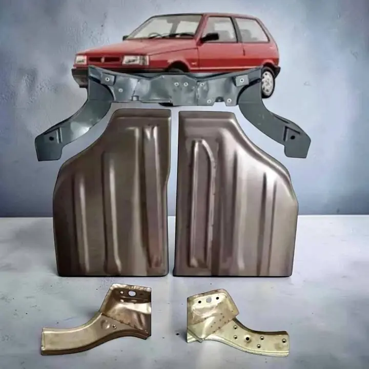 Cuerno paloma reforzado más pisos delanteros reforzados y punteras de chasis fiat Duna Uno