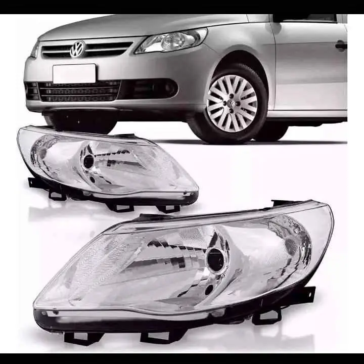 Juego de ópticas delanteras de VW Gol Trend mod 07 al 12 voyage mod 09 al 13 Saveiro mod 10 al 13