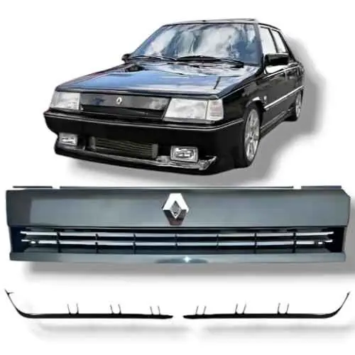 Kit de parrilla más molduras con logo rombo cromado de Renault 9/11