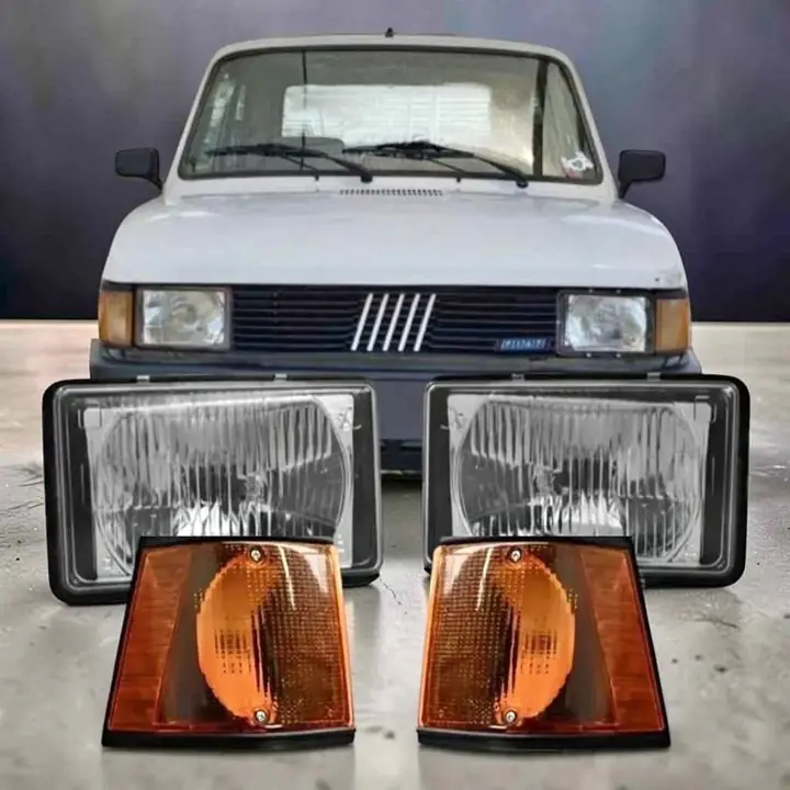 Juego de ópticas delanteras más giros delanteros ámbar o cristal Fiat 147