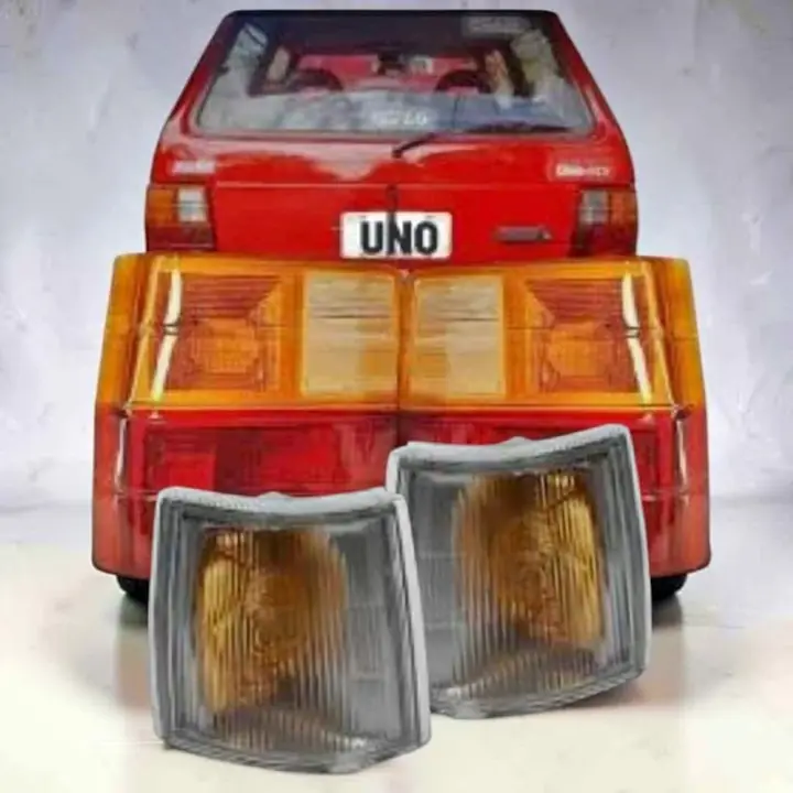 Juego de lentes traseros tricolor más giros delanteros cristal de Fiat Uno del 92 al 97