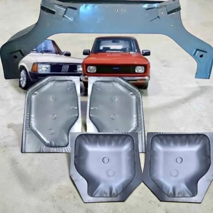 Juego completo de pisos delanteros y traseros más cuerno paloma reforzado de Fiat 128 ( todos los mo