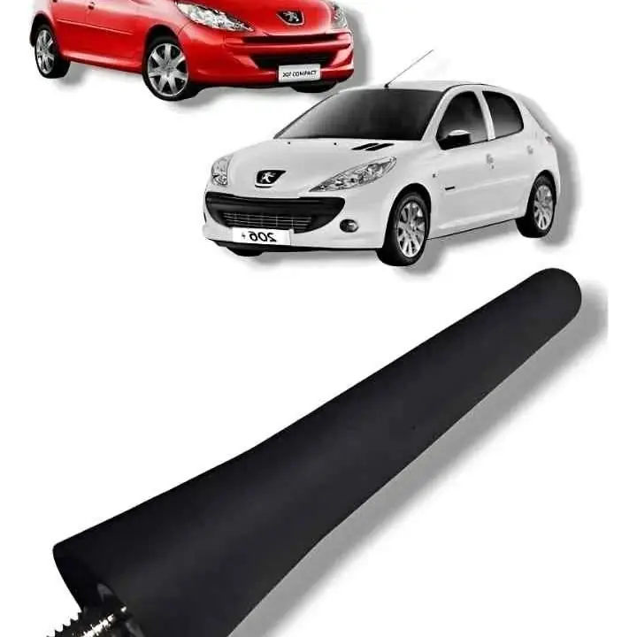 Antena varilla corta negra para techo Peugeot 206 207 306 408