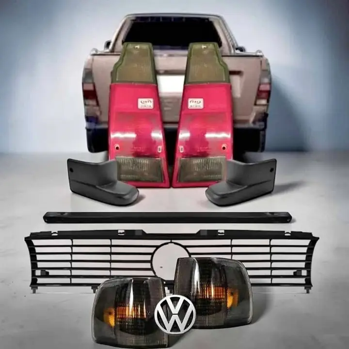 Kit VW Saveiro del 91 al 95 parrilla logo giros faros fume puntera paragolpe y paragolpe trasero